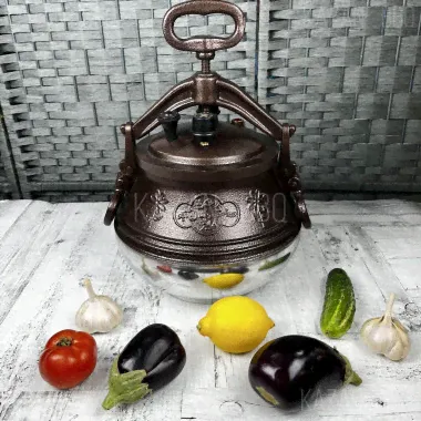 Афганский казан 8 литров комбинированный с ручками