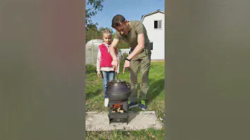 Печка разборная, походная. Макси -щепочница пиролизного  горения.