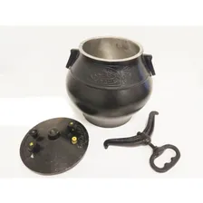 Афганский казан 3 л черный с боковыми ручками