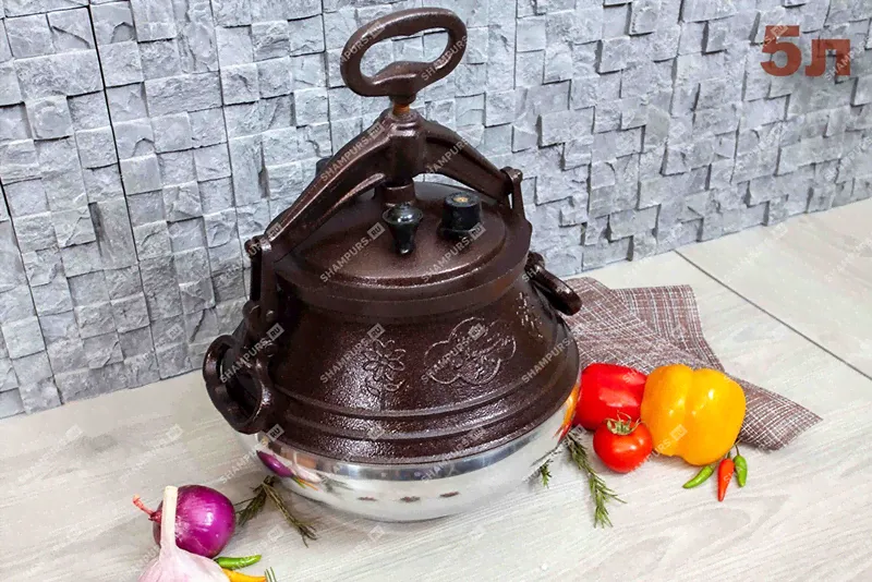 Афганский казан 5 литров двухцветный с ручками, Shampurs